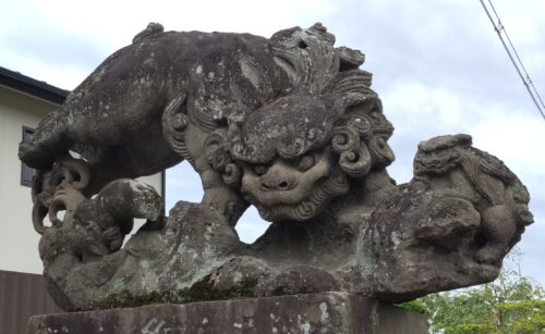 川田神社　飛翔獅子
